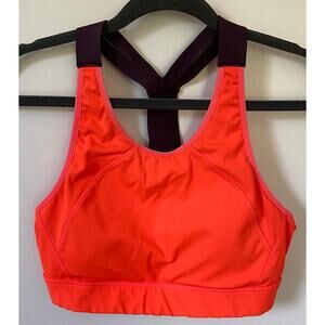 Athleta Rise Up Sports Bra Size M Racing Red/Agate Purple